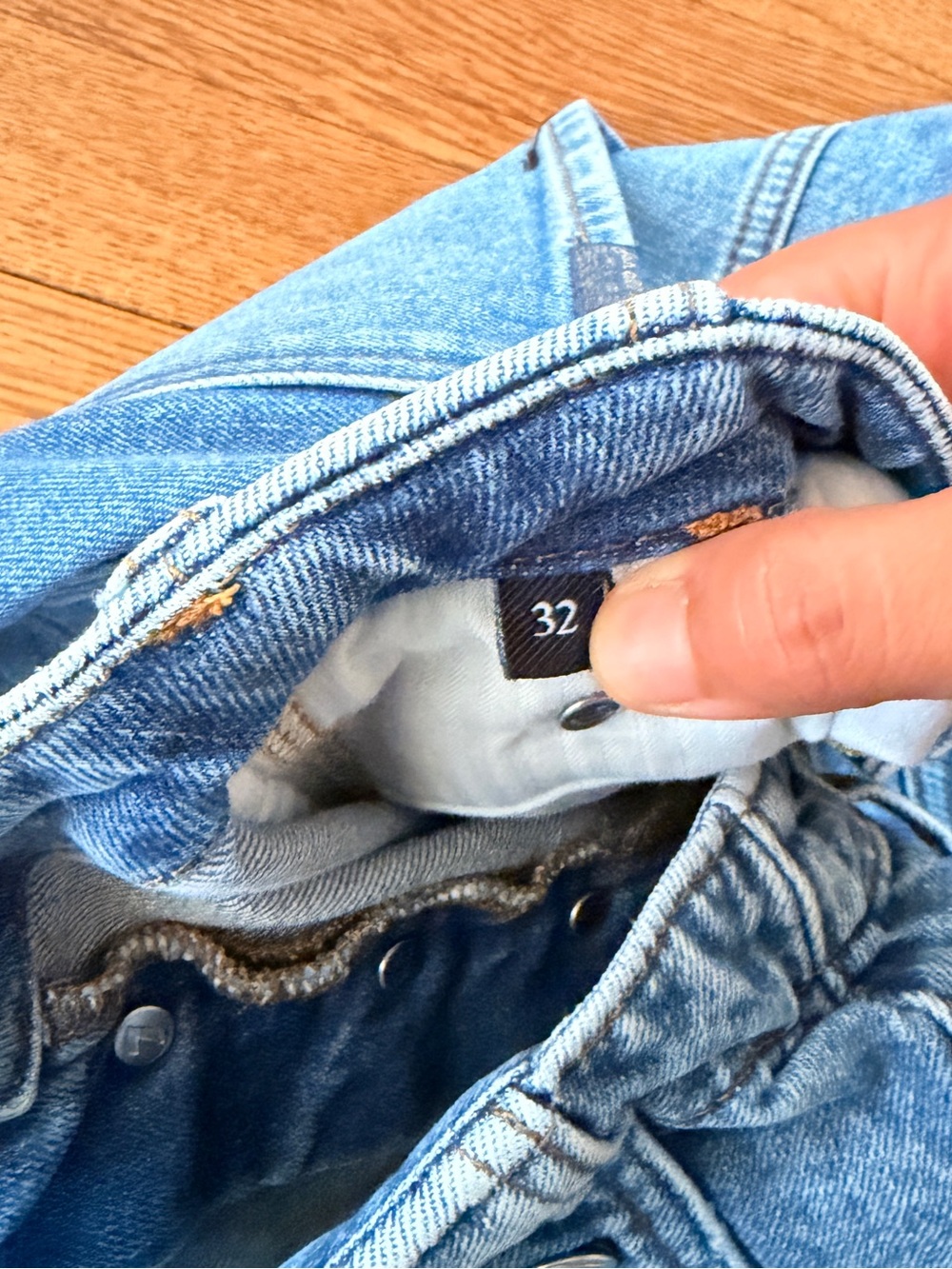 7 For All Mankind Light Blue High-Rise Flare Jeans - Picture 4 of 6